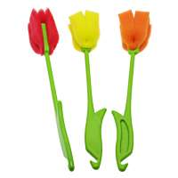 Tulip Shape Iron Wire sponge Brush Milk Bottle Brush