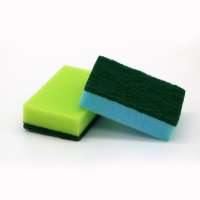 Eco-friendly composite durable cleaning sponge with two effects